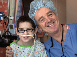 Doctor with his young patient