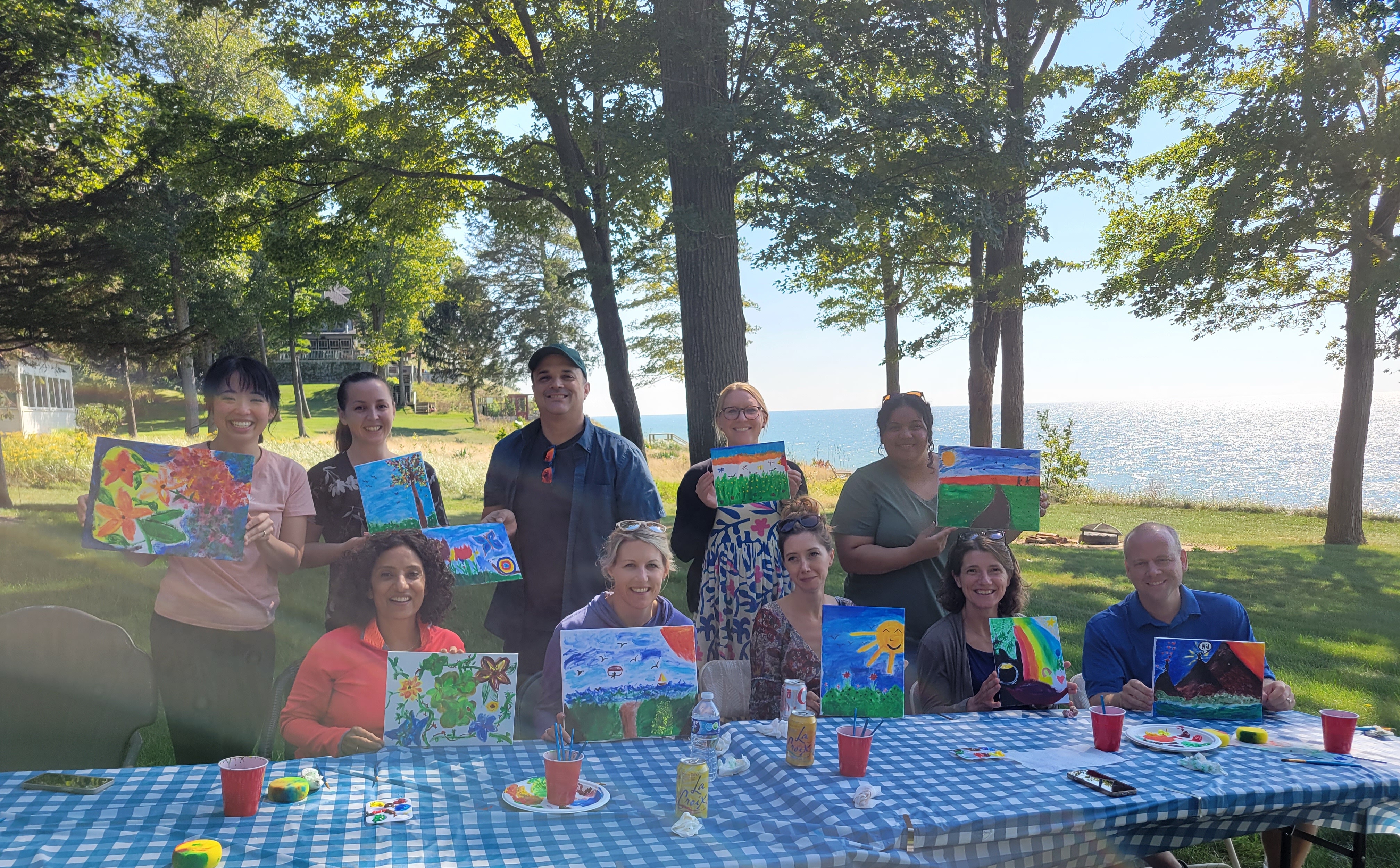 Hospice and Palliative Medicine Fellows at a retreat at The Cottage on Lake Michigan