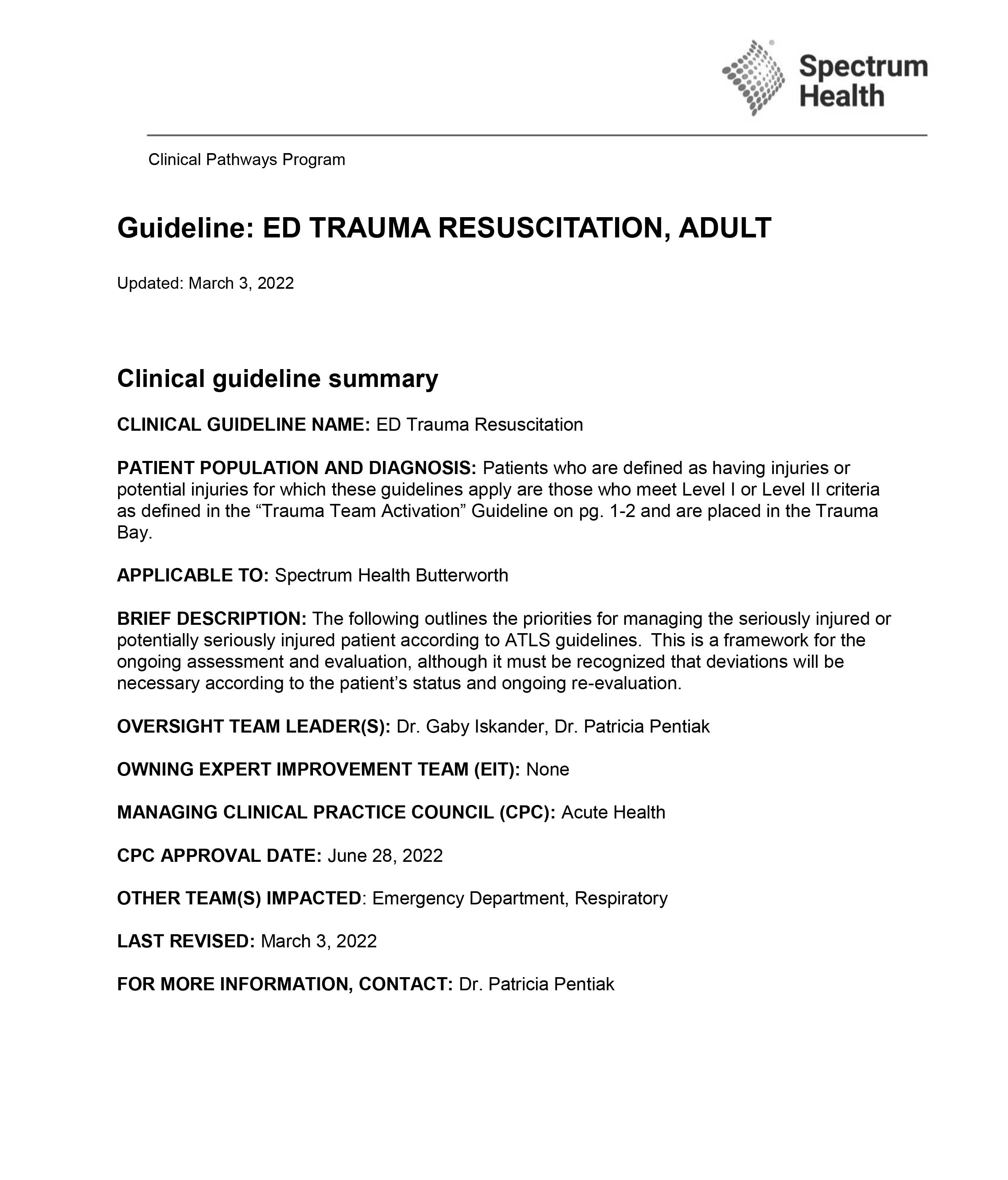 Clinical Pathways Document Image 1