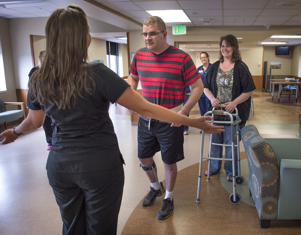 Patient walking without a walker
