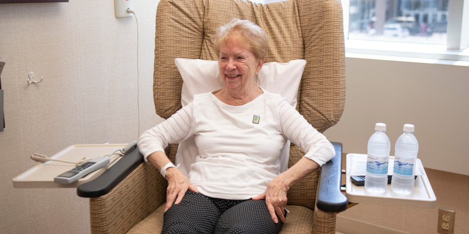 Older woman going through treatment
