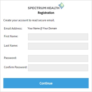 Example of a Spectrum Health secure message
