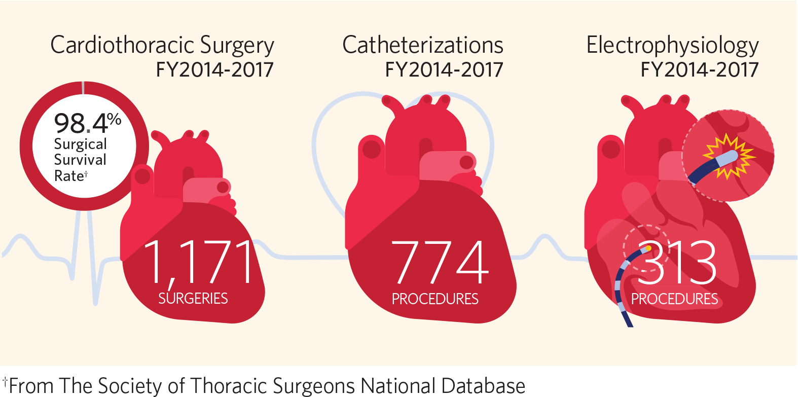 Infographic detailing procedure success rates