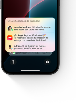 Lista de notificaciones en un iPhone, con las más importantes al principio