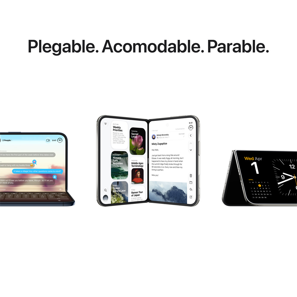 Diseño plegable ultradelgado del iPhone Duo
