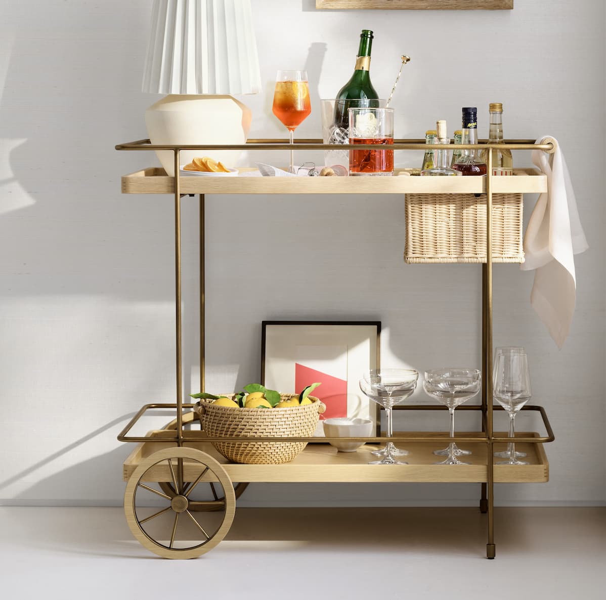 Carrito de bar Crate and Barrel