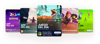 Cinco clips del App Store muestran diferentes juegos y otras apps