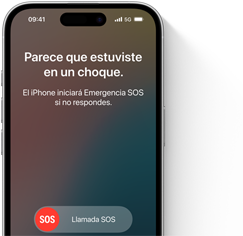 Demostración de mensajes vía satélite en un iPhone