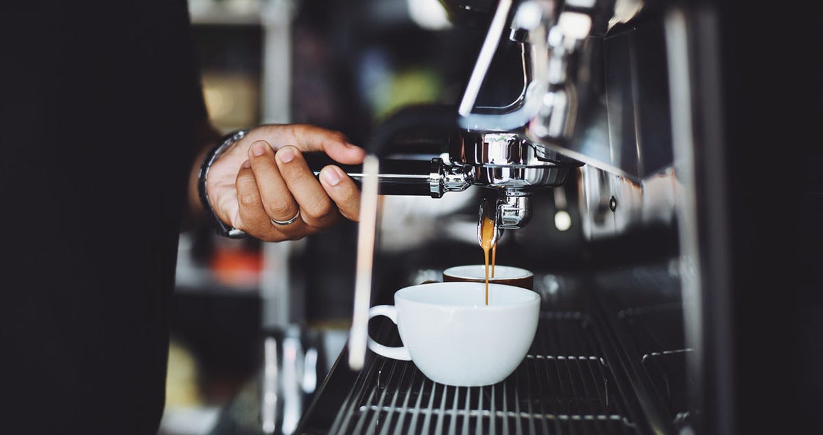 Barista making coffee in Austria