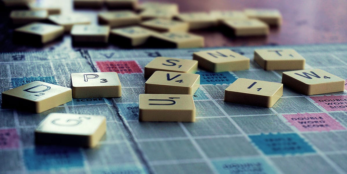 A game of Scrabble