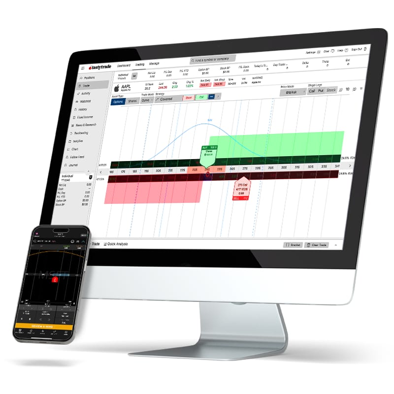 computer and phone using the tastytrade platforms
