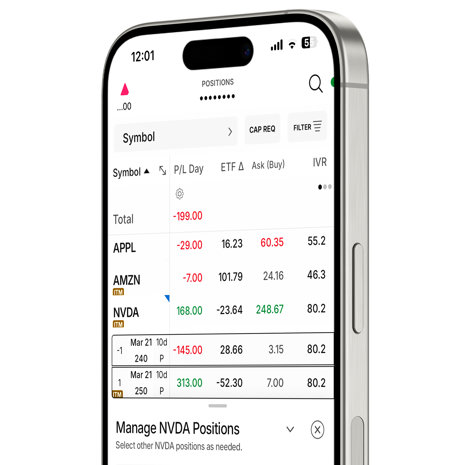 Trading platform on mobile