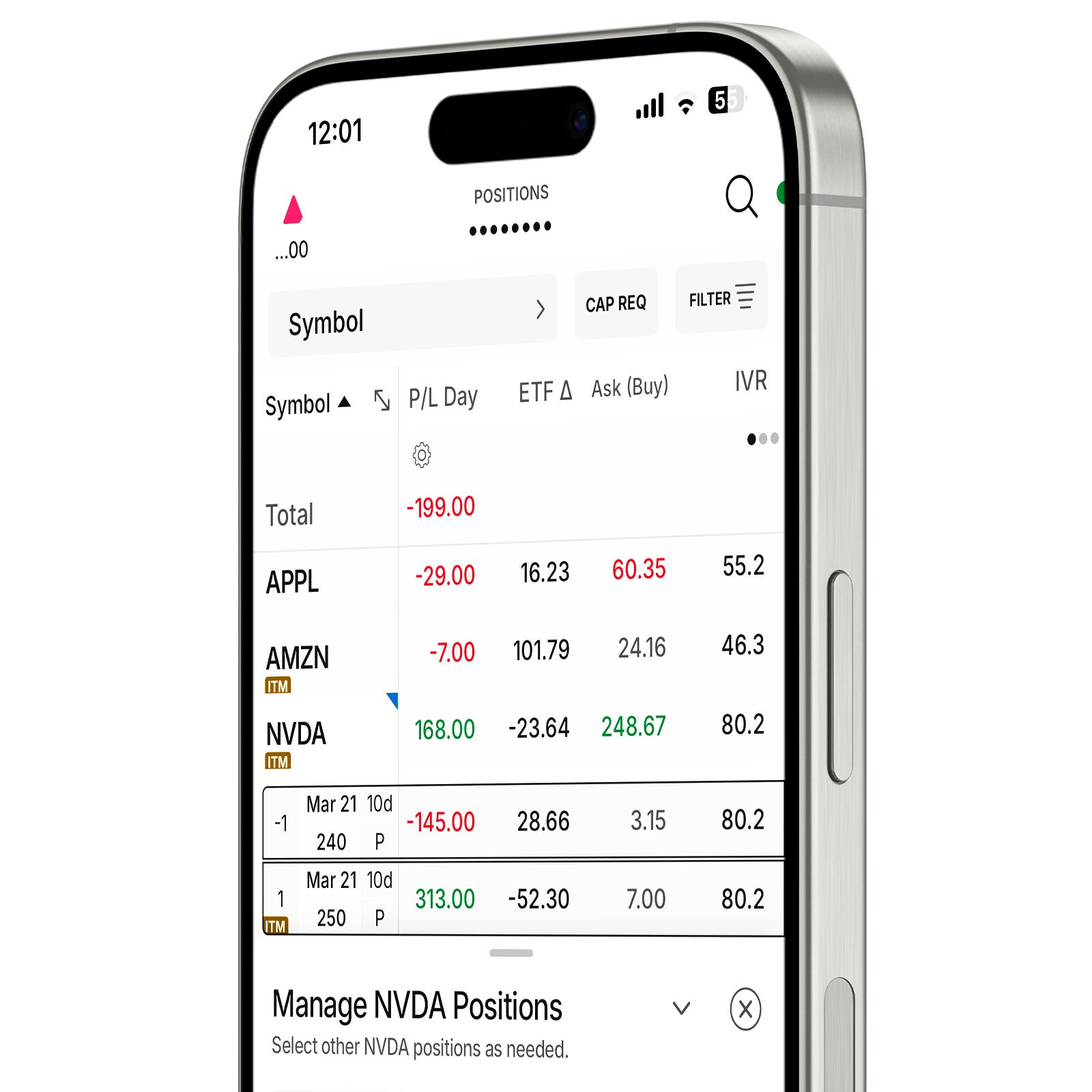 Trading platform on mobile