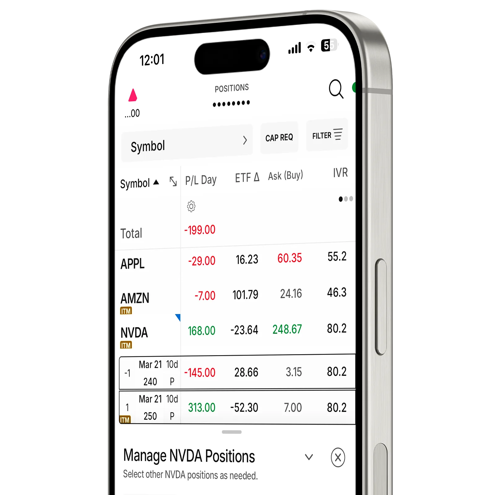 Trading platform on mobile