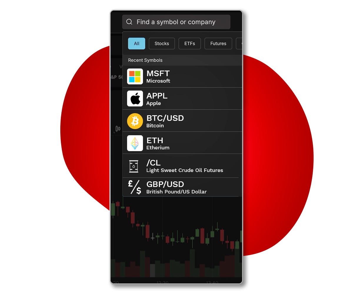 mobile device showing products