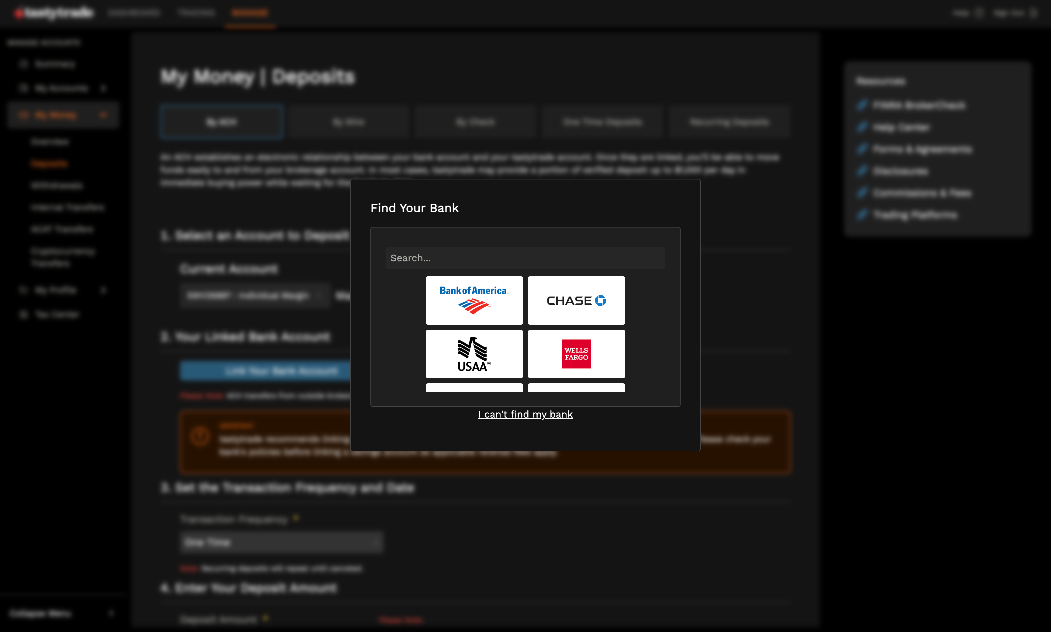 how to fund tastytrade account step 3