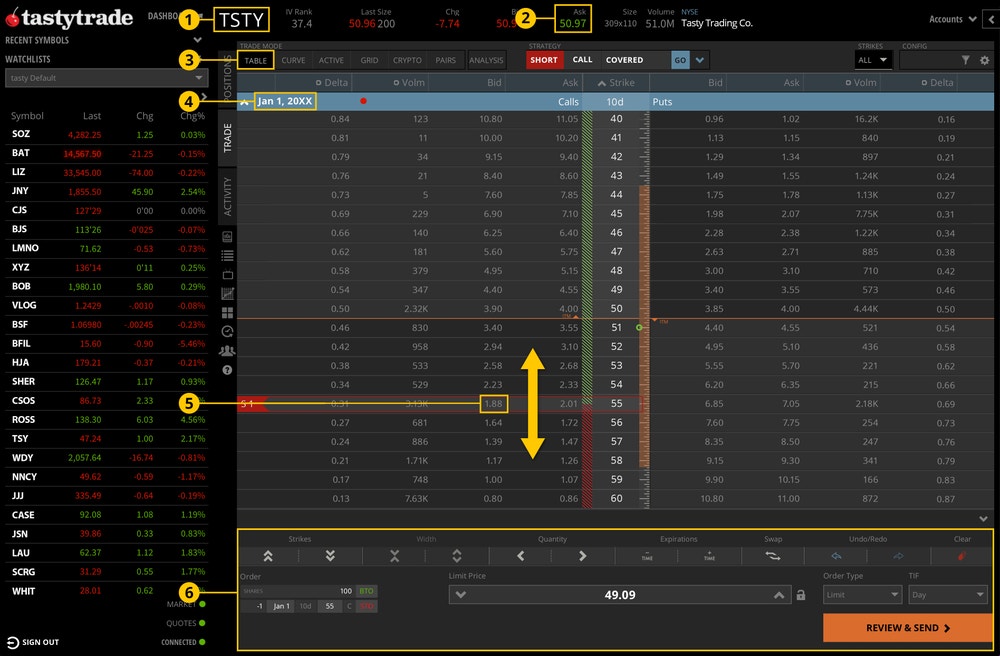 Buy Write Platform Manual Entry