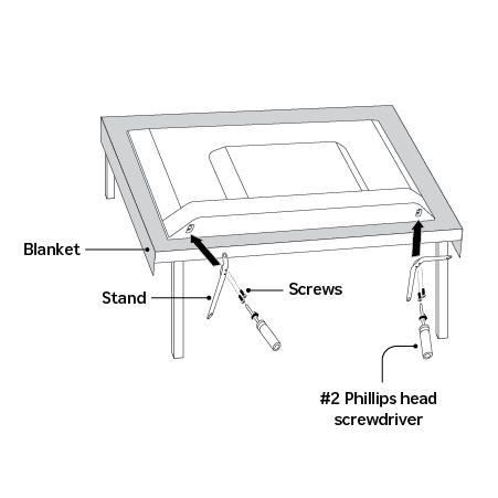 Roku TV stand assembly position