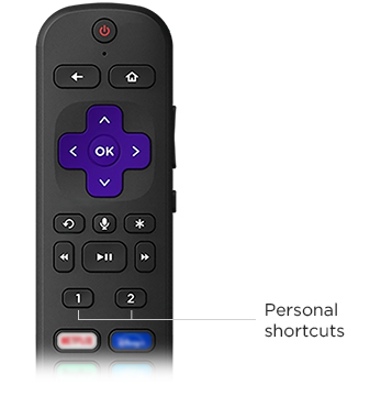 Raccourcis personnels sur votre télécommande vocale Roku
