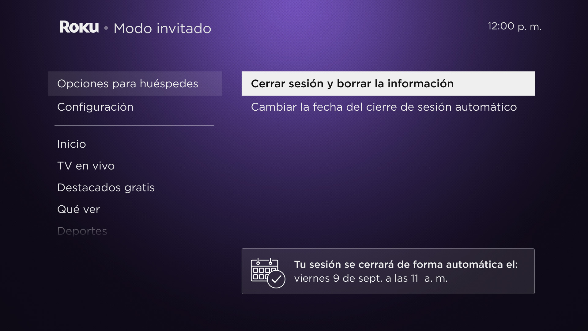 Cómo cerrar sesión en Modo invitado