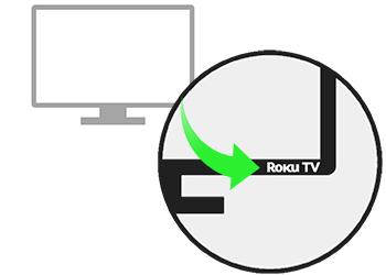 Trouver le logo Roku TV sur le panneau avant