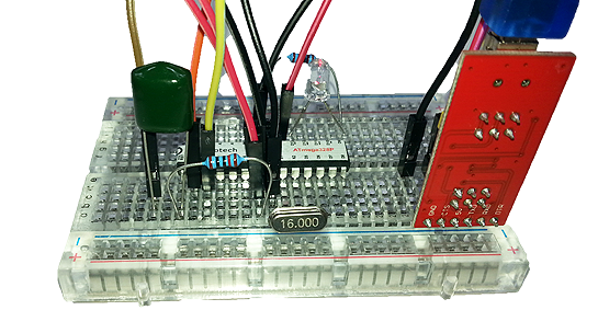 side of the breadboard