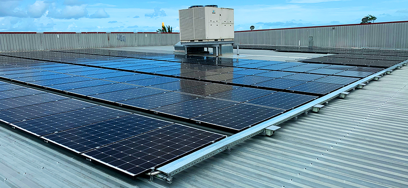 Part of the RTM Mackay solar installation