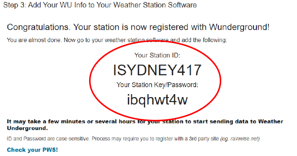 station ID and password