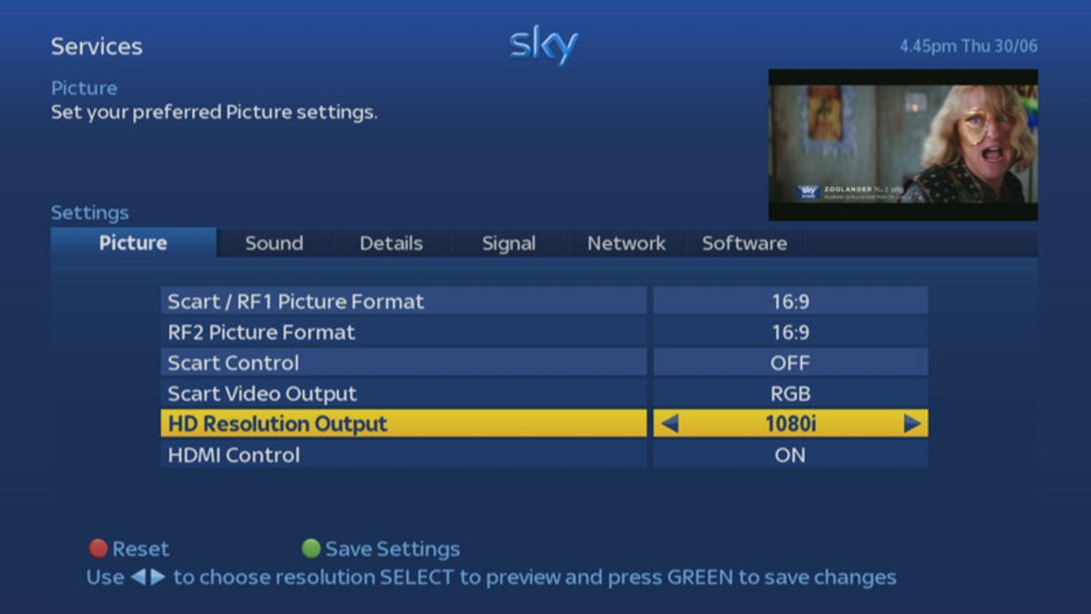 HD output screen