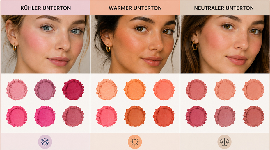 Blush-Farben nach Hautunterton. Quelle: KI-generiert | Chatgpt.