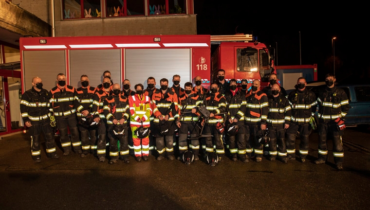 Kaderangehörige der Feuerwehr Uerkental