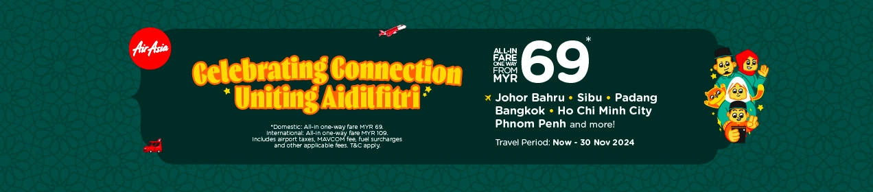 All-in fare one way from RM69*