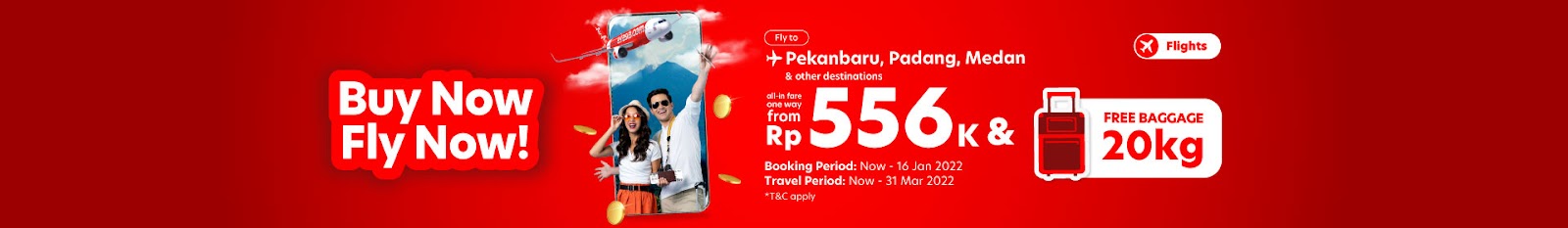 Fly now from Rp 556K