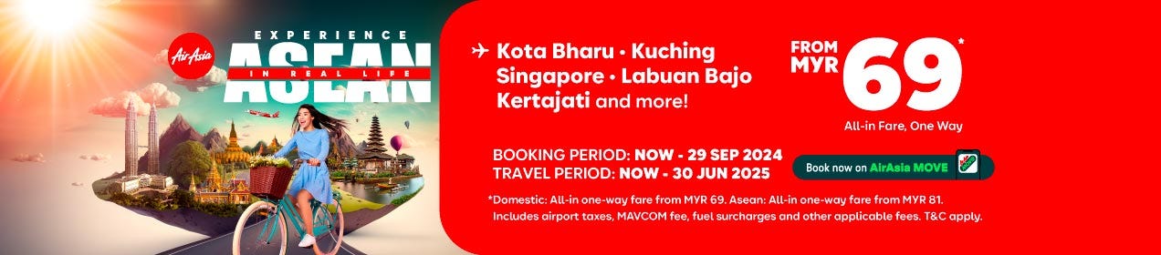 All-in one-way fare from MYR 69*