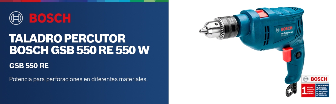 Taladro Eléctrico C/ Percutor 13mm 550W Bosch GSB 550RE