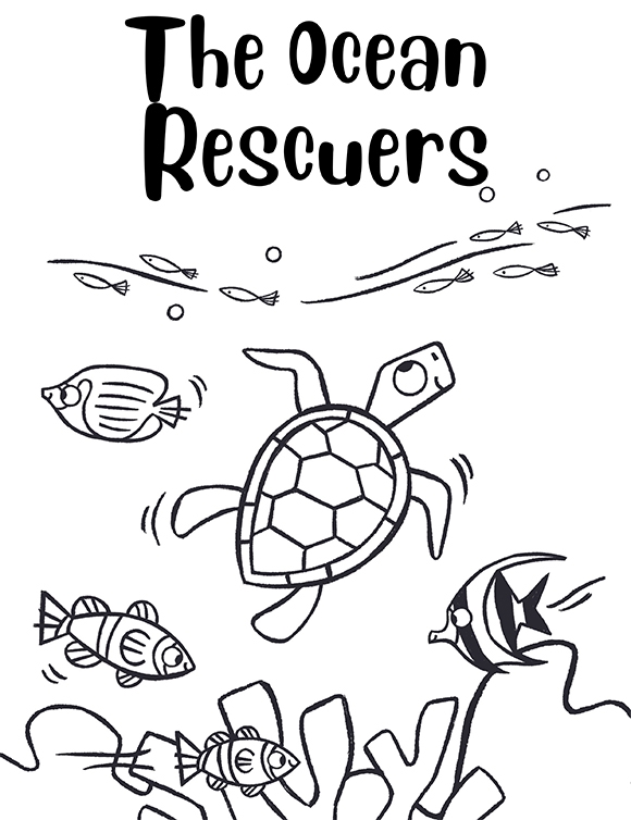Printables - The Ocean Rescuers - black & white | HP® Official Site