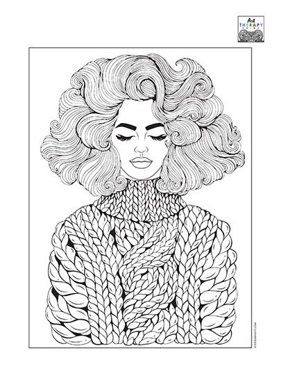 woman face coloring pages printable