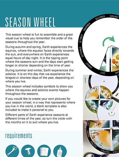 Season Wheel - Ages 4-8 - Learn the order of the seasons with a Season Wheel