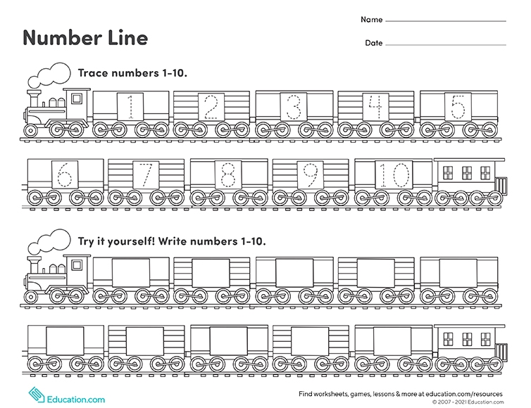 Printables - Number Line | HP® Official Site