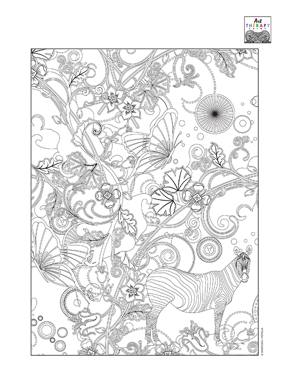 蝶とゼブラ柄 | Printables - 無料の塗り絵と学習ドリル | HP®️ 公式