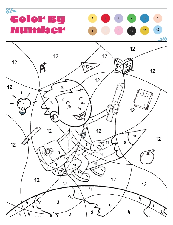 Printables - Coloring Page - Color by Number 03