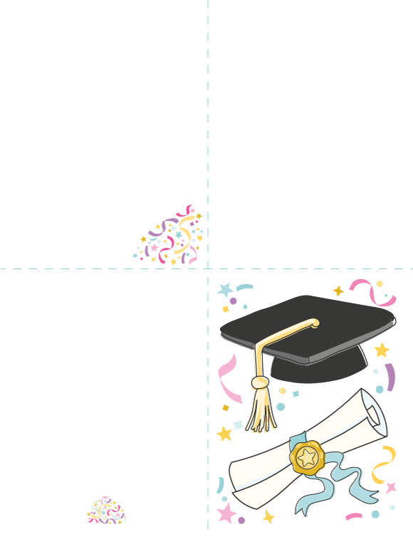HP Graduation Card with Envelope - Mortar Board Cap