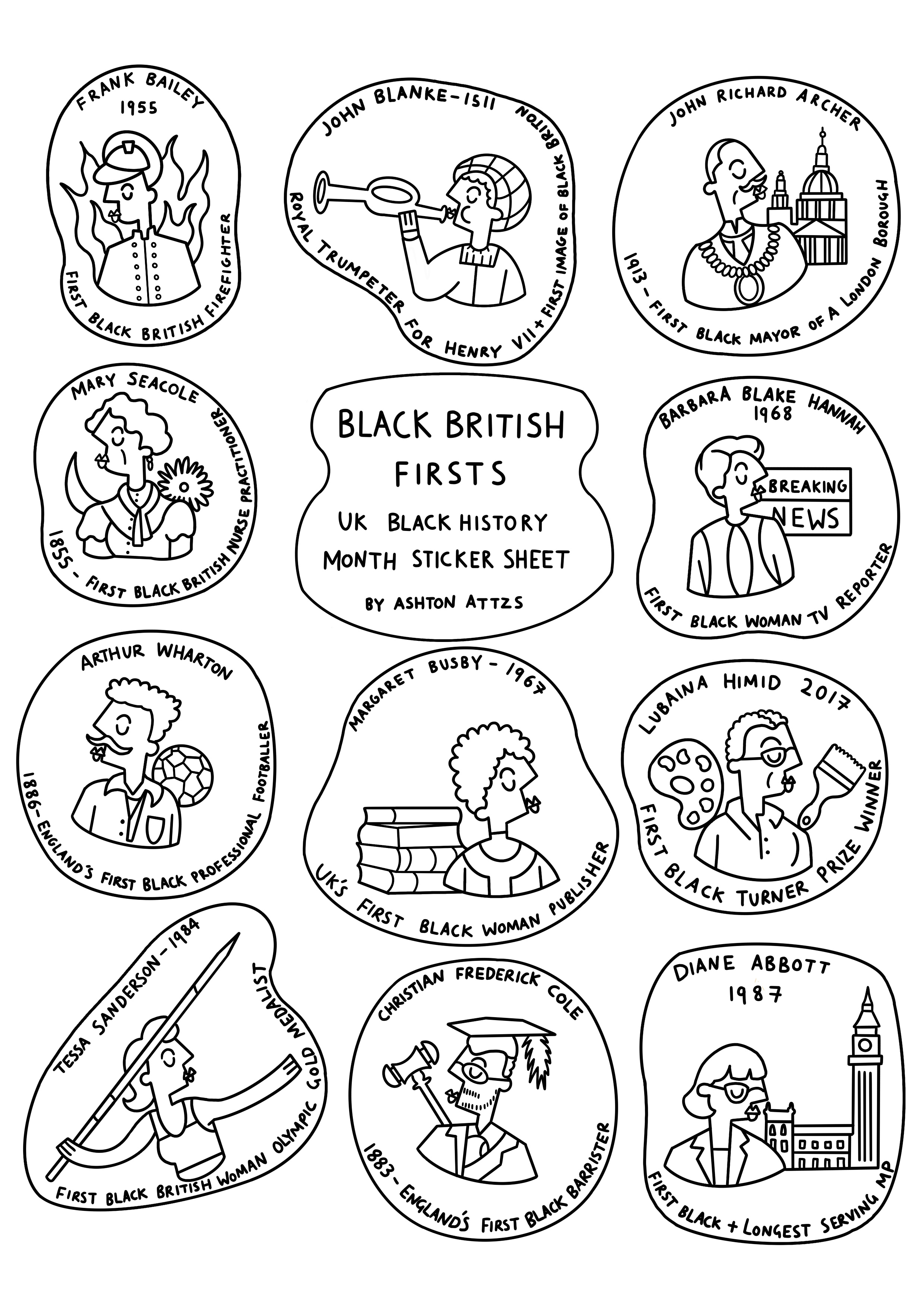 Black history month free colouring pages printables hp united