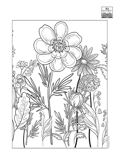 Wildflowers Pattern - The image shows wildflowers