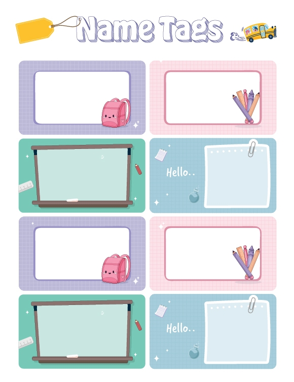 Printable discount name tags