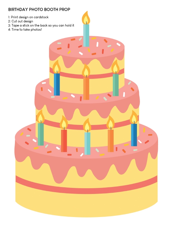 Printable Birthday Banner Cake Topper