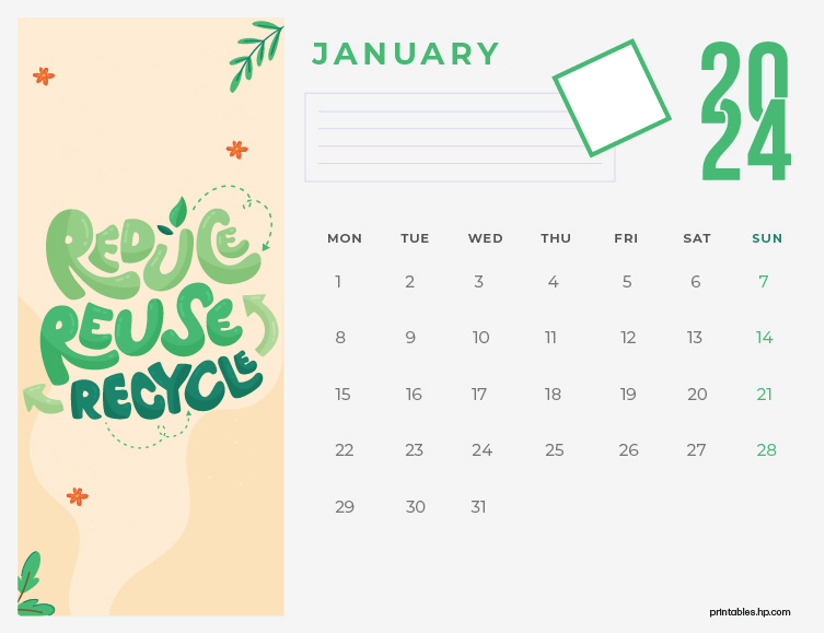 HP Calendar 01 | HP® Official Site - Printables