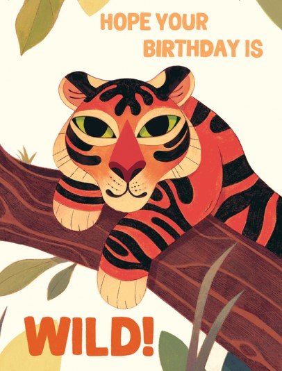 Tiger Birthday Card - This is a birthday card with a tiger