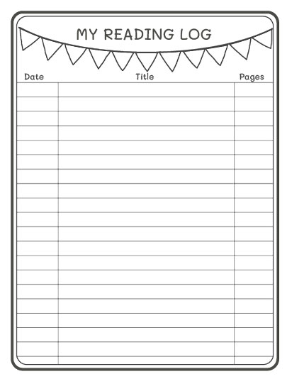 Back to school Coloring -Reading Log - Printable back to school themed interactive coloring page writing worksheet to keep a log of books you've read..