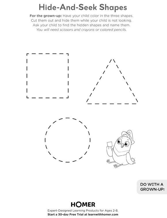 Printables - Hide-And-Seek Shapes | HP® Official Site